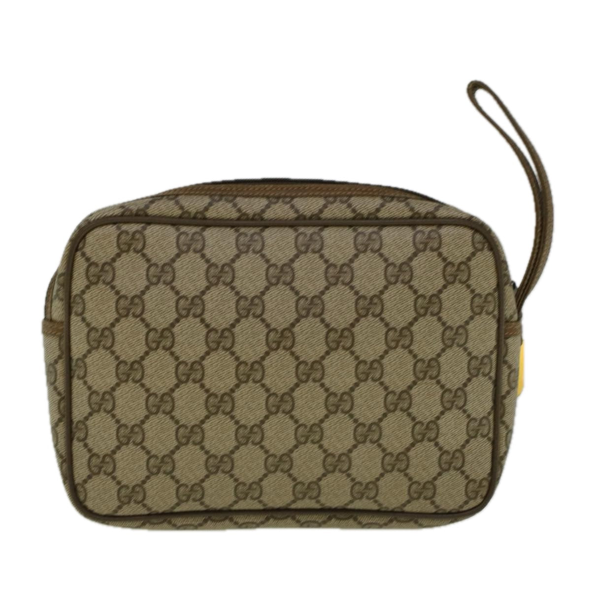 GUCCI GG Canvas Clutch Bag Coated Canvas Beige ki3703