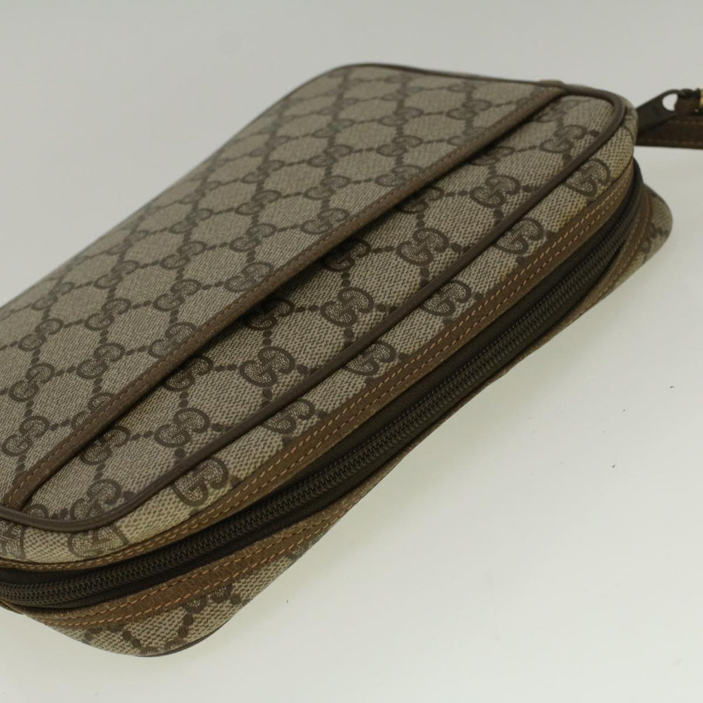 GUCCI GG Canvas Clutch Bag Coated Canvas Beige ki3703