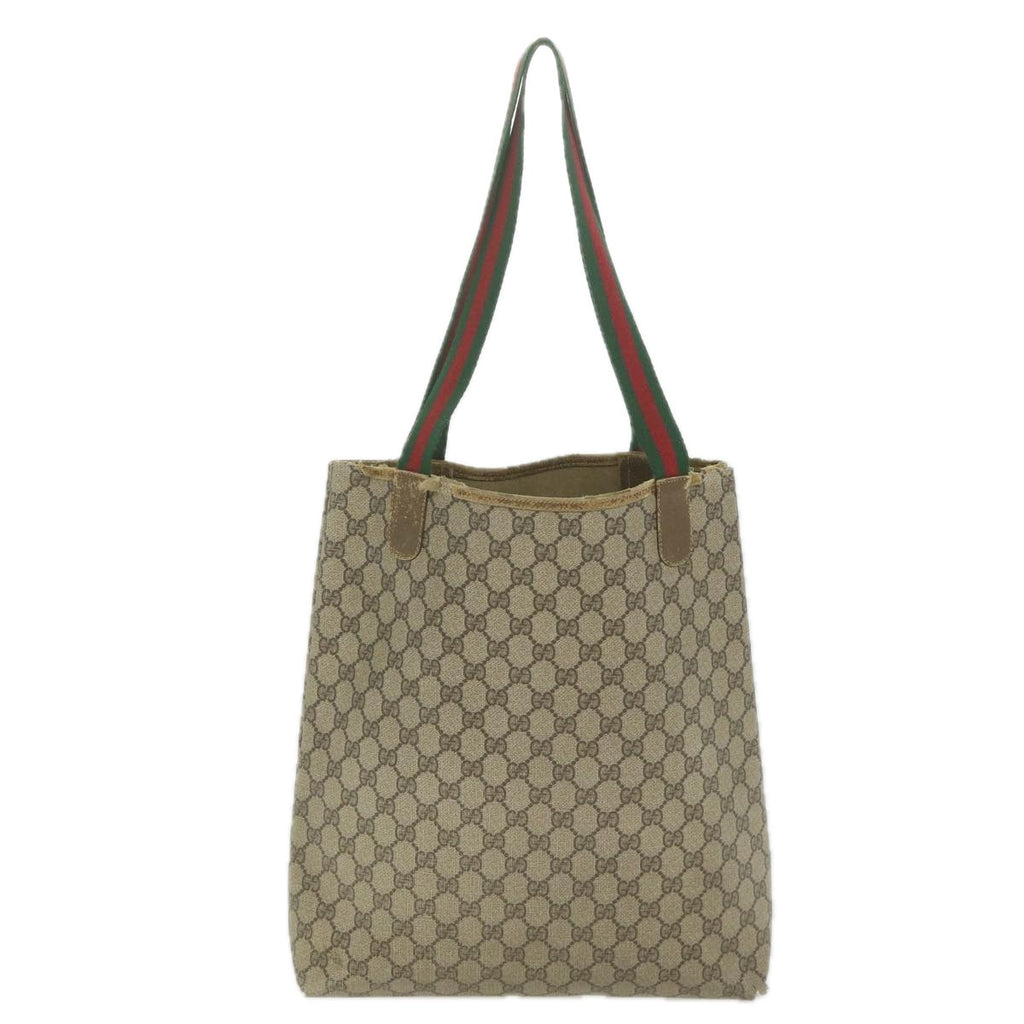 GUCCI GG Supreme Web Sherry Line Tote Bag Beige Red Green 40 02 003 ki3717