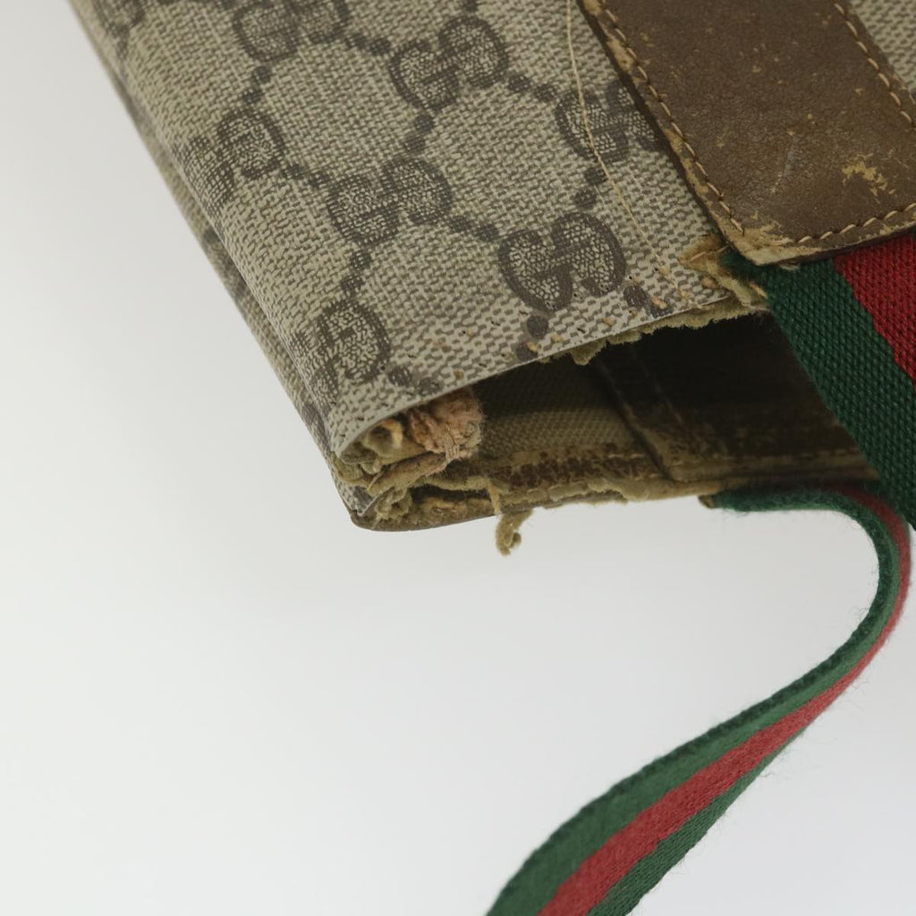 GUCCI GG Supreme Web Sherry Line Tote Bag Beige Red Green 40 02 003 ki3717