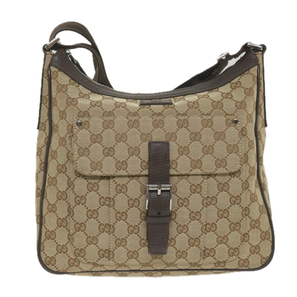 GUCCI GG Canvas Shoulder Bag Beige 114272 ki3726