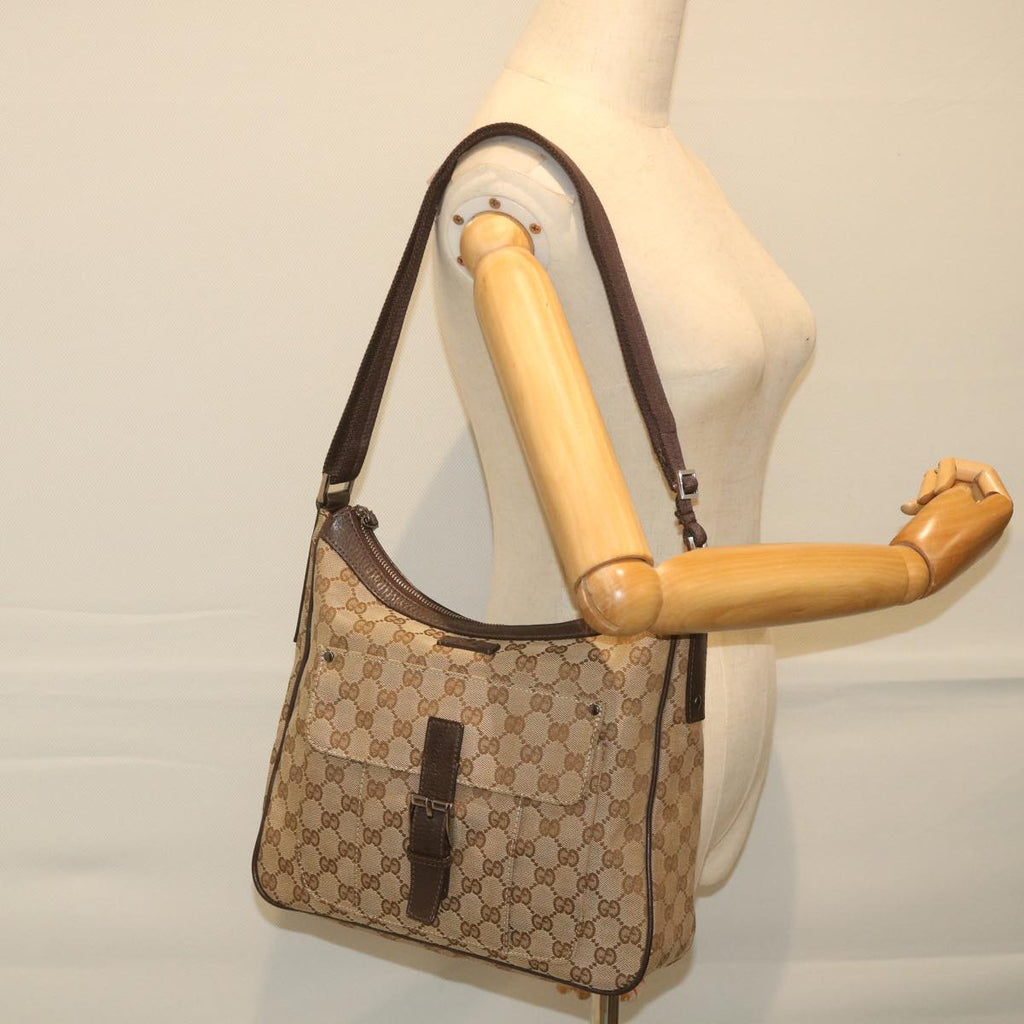 GUCCI GG Canvas Shoulder Bag Beige 114272 ki3726