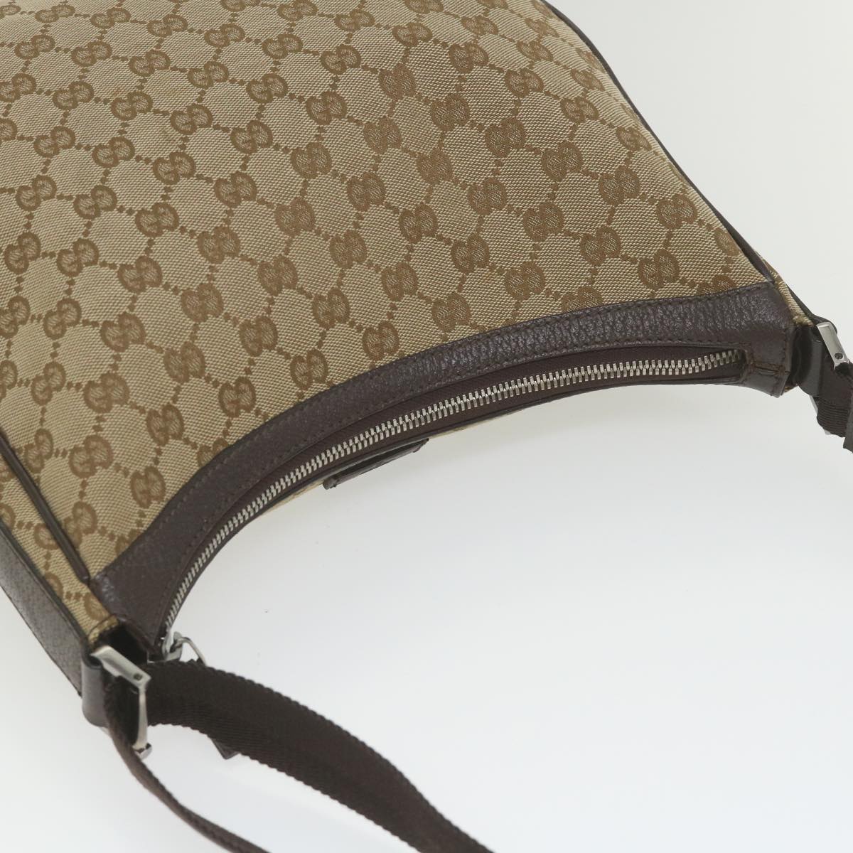 GUCCI GG Canvas Shoulder Bag Beige 114272 ki3726