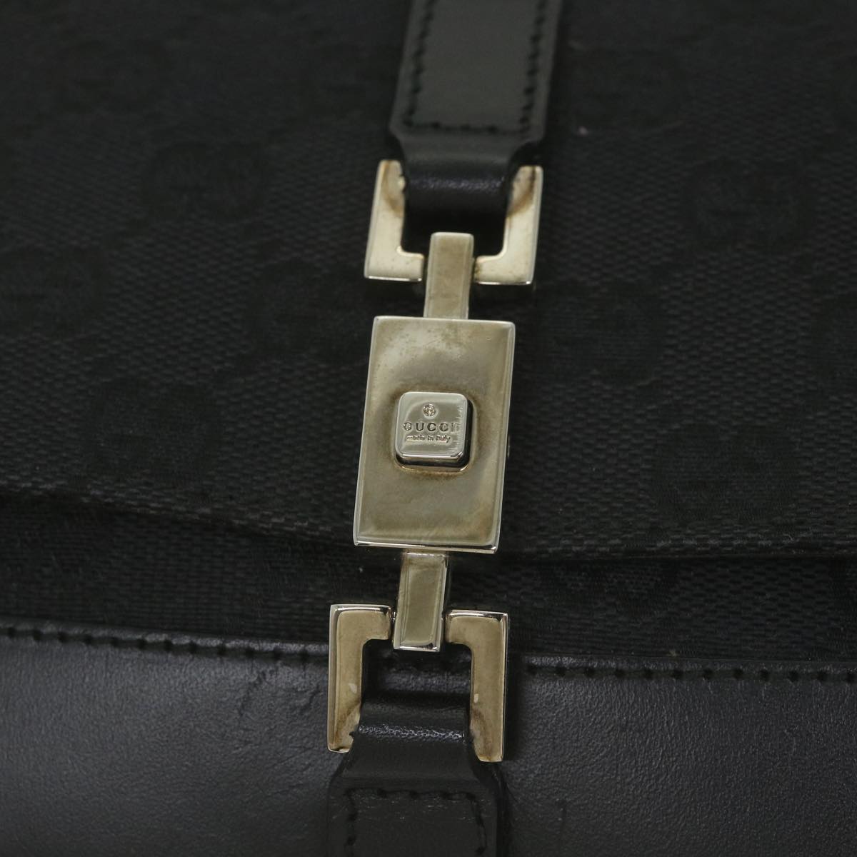 GUCCI GG Canvas Jackie Shoulder Bag Black 001 3824 002058 ki3727