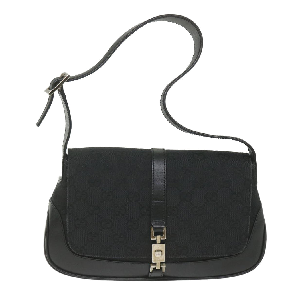 GUCCI GG Canvas Jackie Shoulder Bag Black 001 3824 002058 ki3727