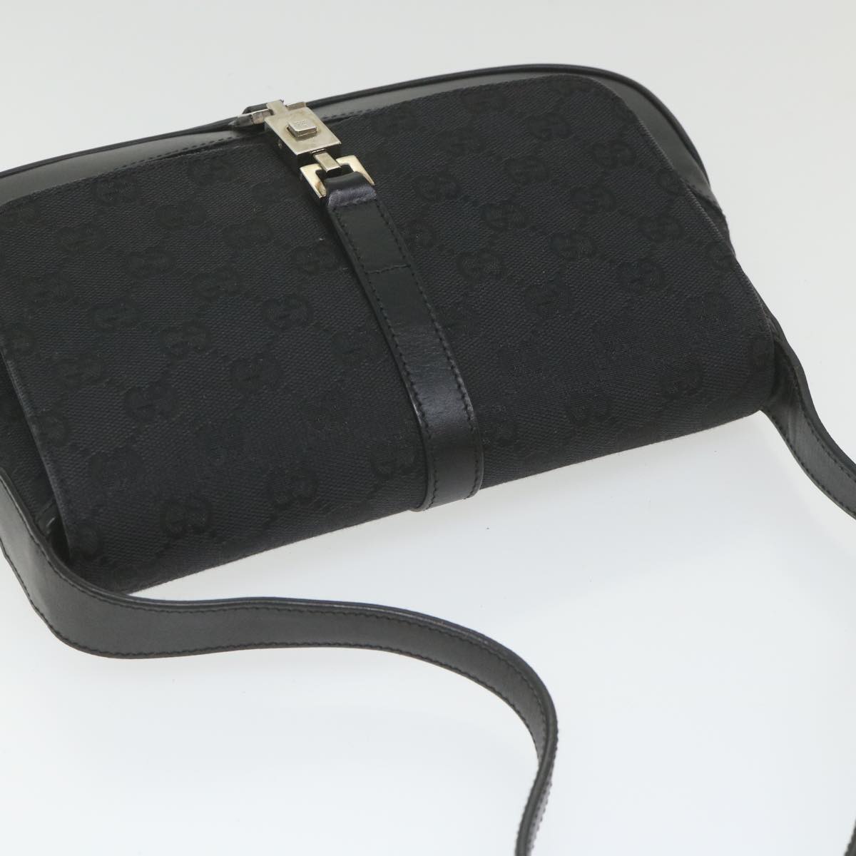 GUCCI GG Canvas Jackie Shoulder Bag Black 001 3824 002058 ki3727