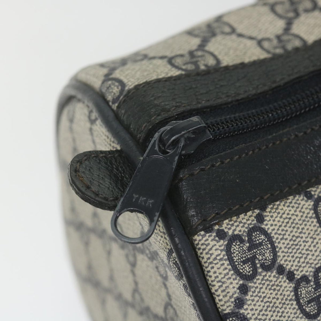 GUCCI GG Supreme Sherry Line Boston Bag Red Navy Gray 98 02 007 ki3731