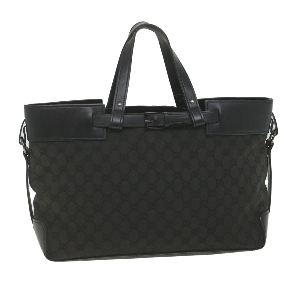 GUCCI GG Canvas Hand Bag Black ki3748