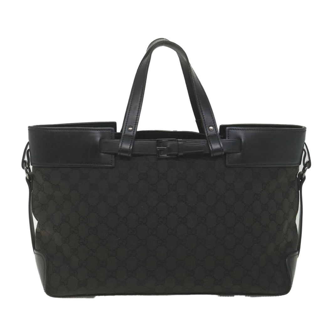 GUCCI GG Canvas Hand Bag Black ki3748