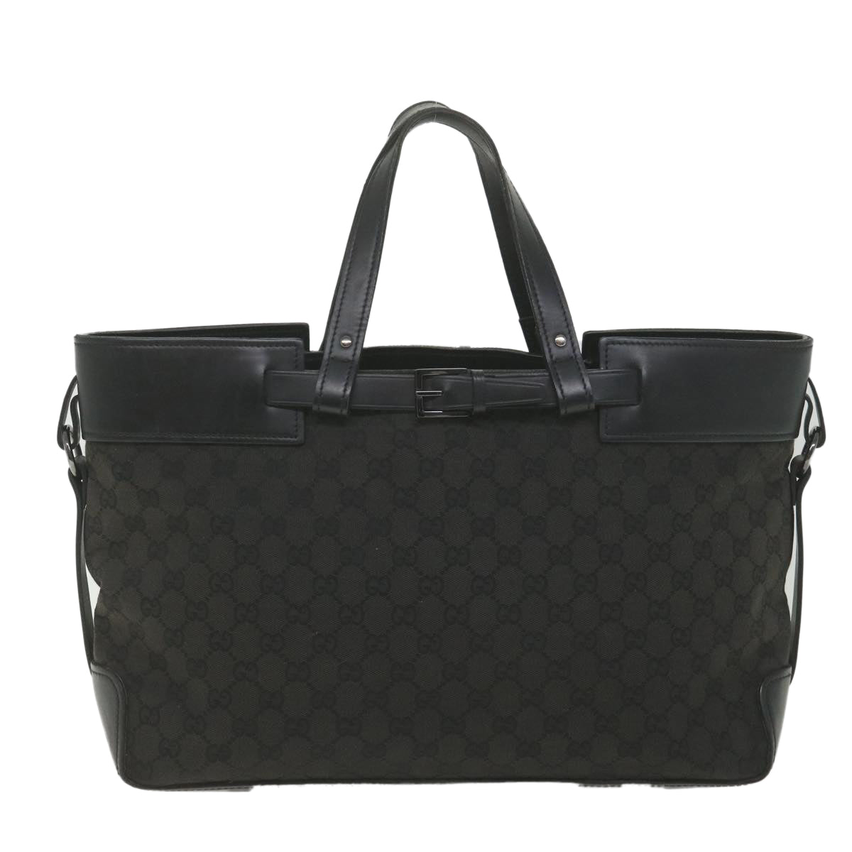 GUCCI GG Canvas Hand Bag Black ki3748