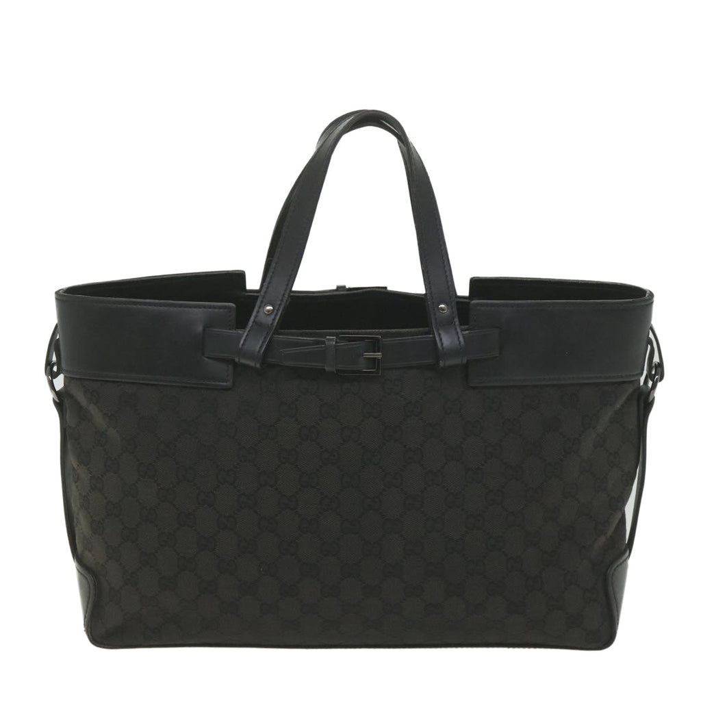 GUCCI GG Canvas Hand Bag Black ki3748
