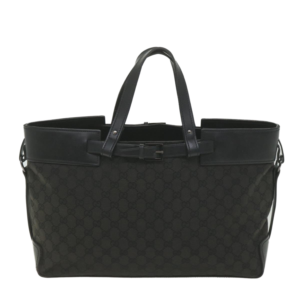 GUCCI GG Canvas Hand Bag Black ki3748