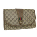 GUCCI GG Supreme Web Sherry Line Clutch Bag Beige Red 89 01 030 ki3749