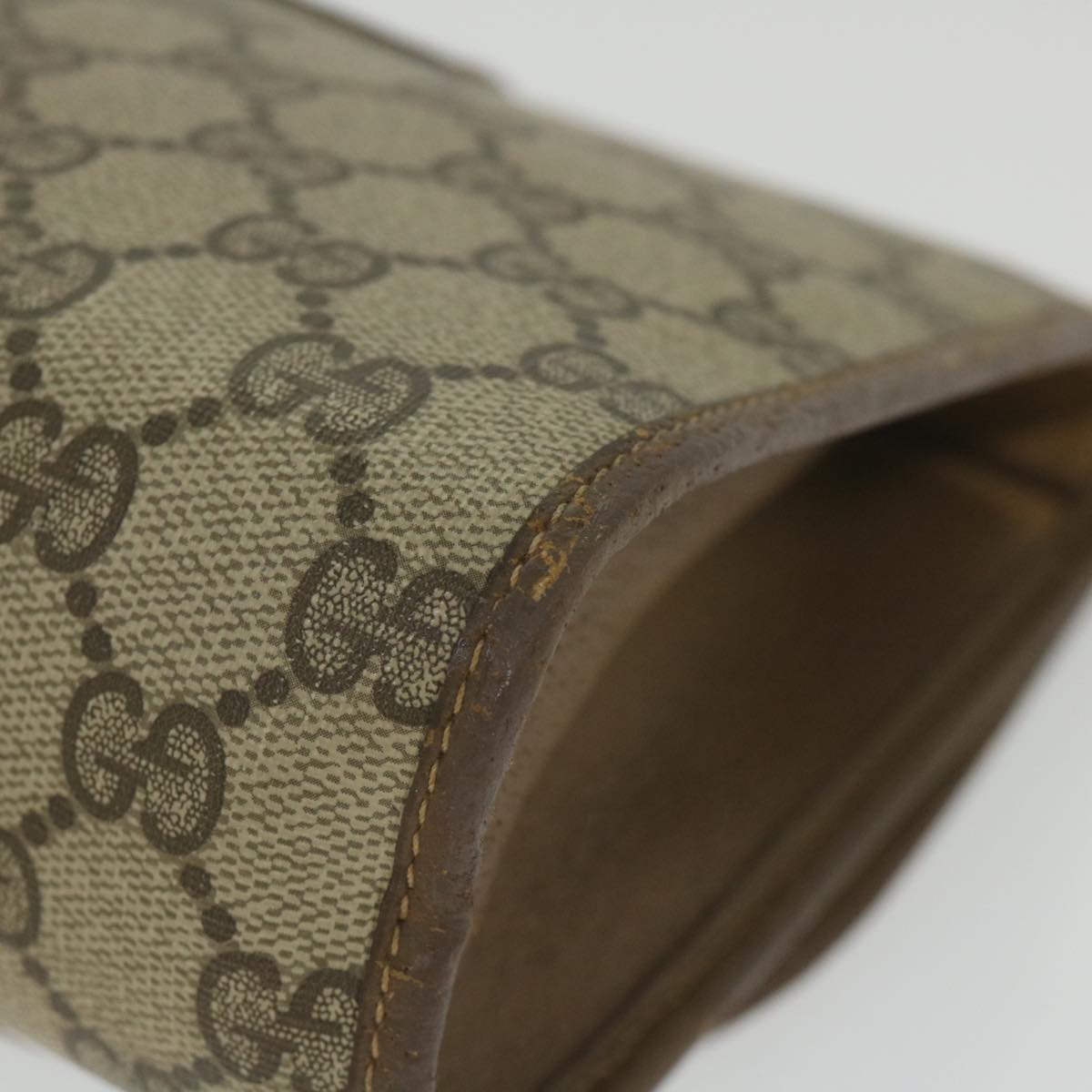 GUCCI GG Supreme Web Sherry Line Clutch Bag Beige Red 89 01 030 ki3749