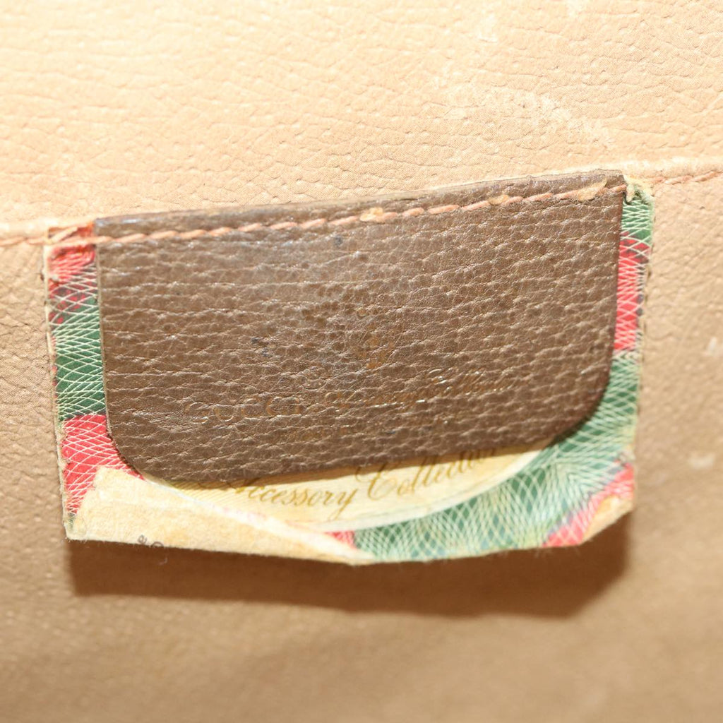 GUCCI GG Supreme Web Sherry Line Clutch Bag Beige Red 89 01 030 ki3749