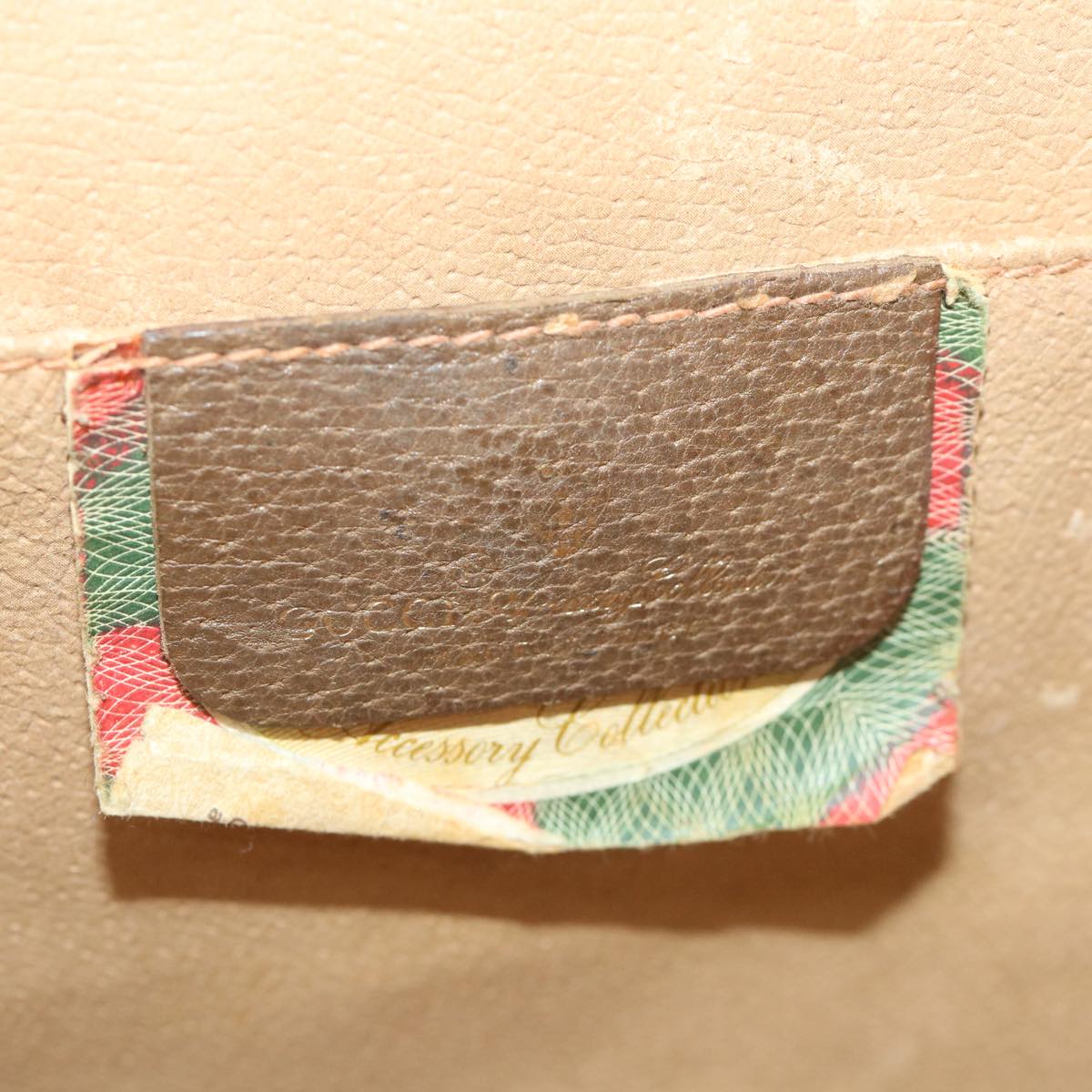 GUCCI GG Supreme Web Sherry Line Clutch Bag Beige Red 89 01 030 ki3749