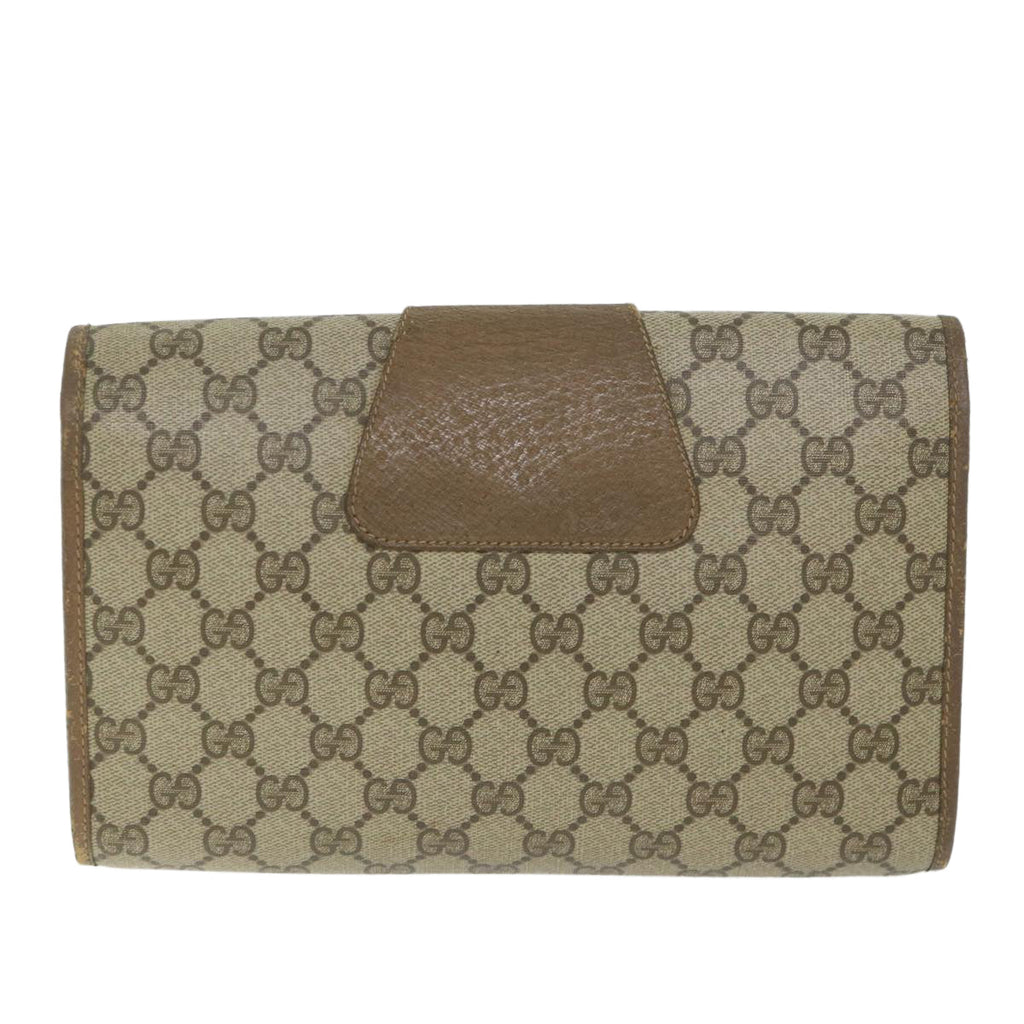GUCCI GG Supreme Web Sherry Line Clutch Bag Beige Red 89 01 030 ki3749