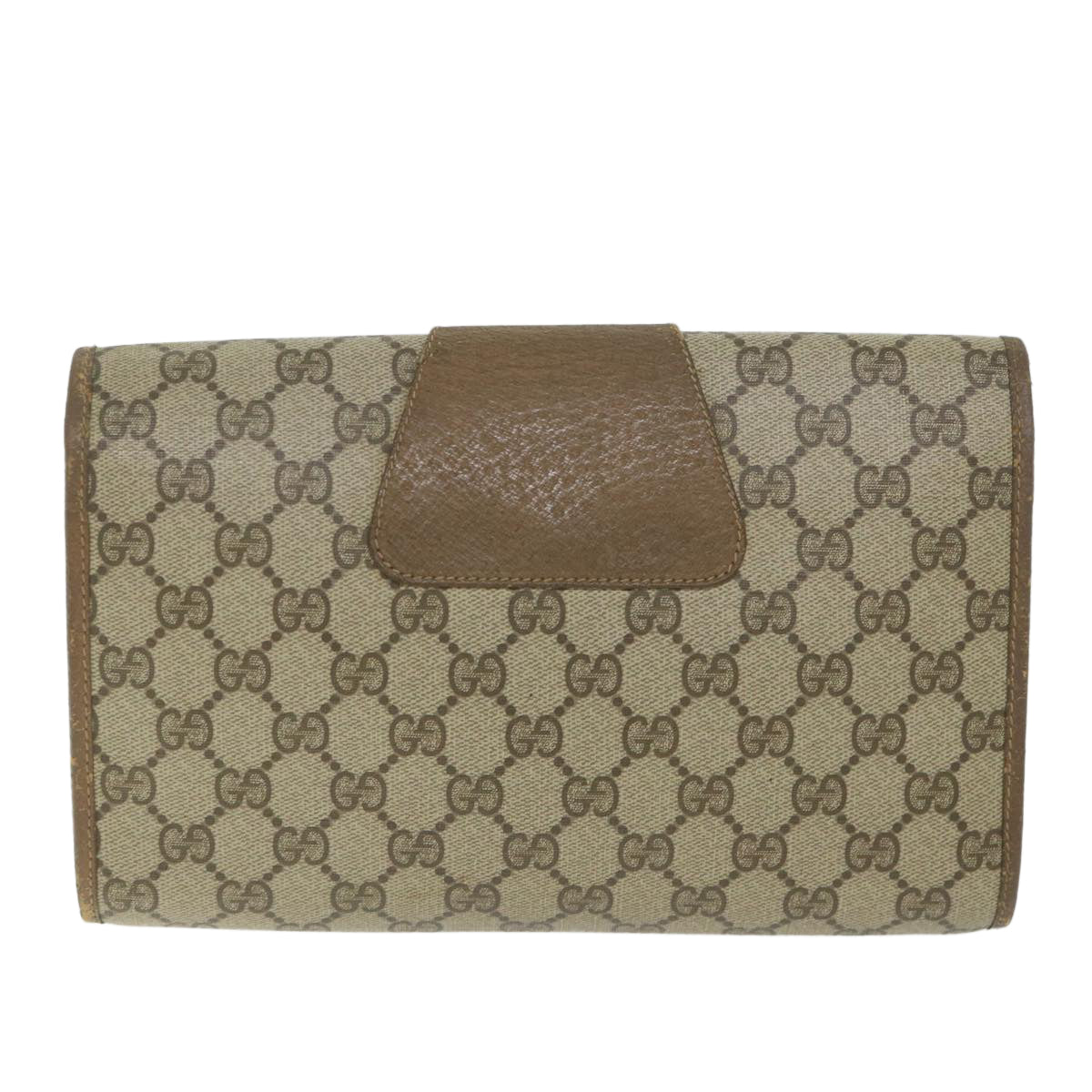 GUCCI GG Supreme Web Sherry Line Clutch Bag Beige Red 89 01 030 ki3749