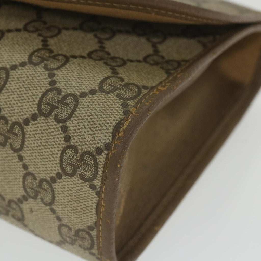 GUCCI GG Supreme Web Sherry Line Clutch Bag Beige Red 89 01 030 ki3749