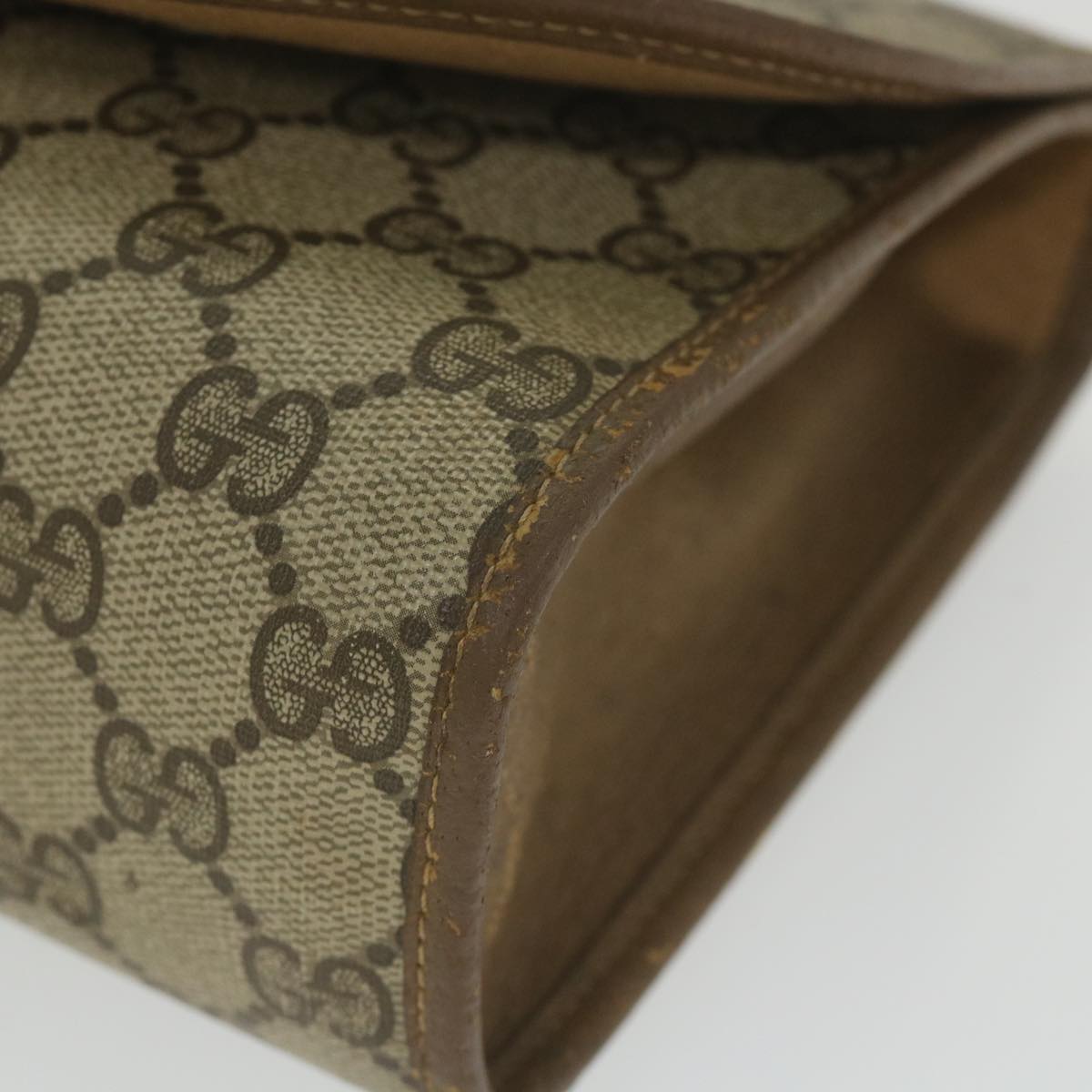 GUCCI GG Supreme Web Sherry Line Clutch Bag Beige Red 89 01 030 ki3749