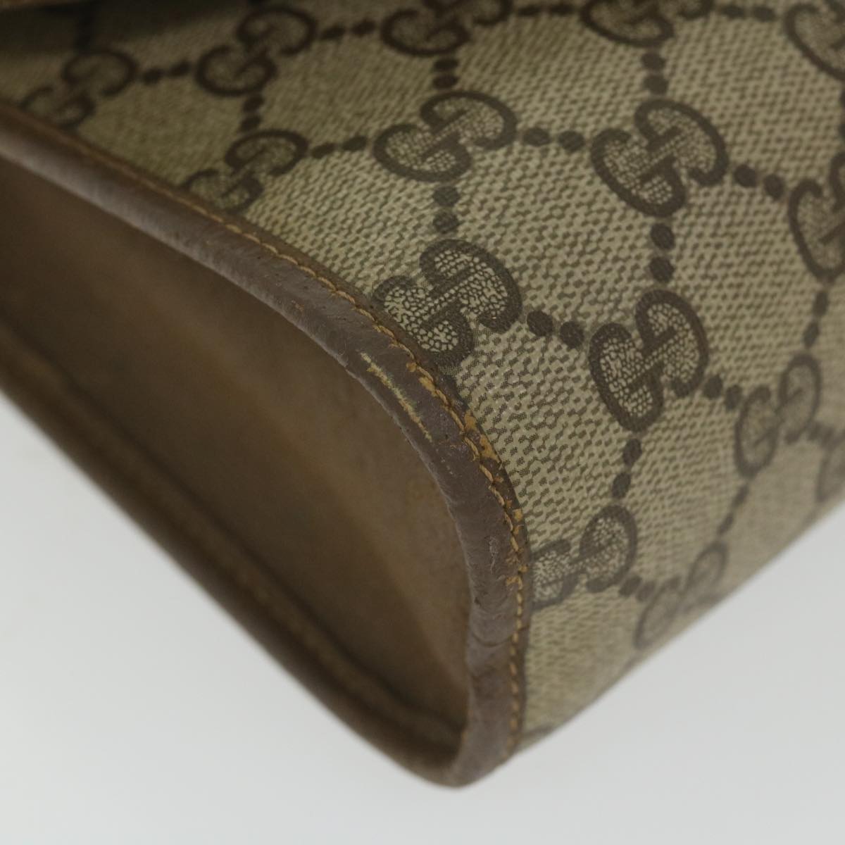 GUCCI GG Supreme Web Sherry Line Clutch Bag Beige Red 89 01 030 ki3749