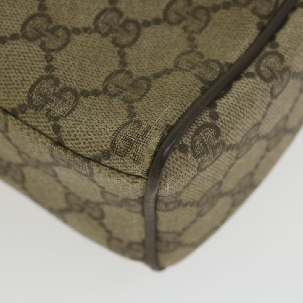 GUCCI GG Supreme Web Sherry Line Hand Bag Beige Red Green ki3750