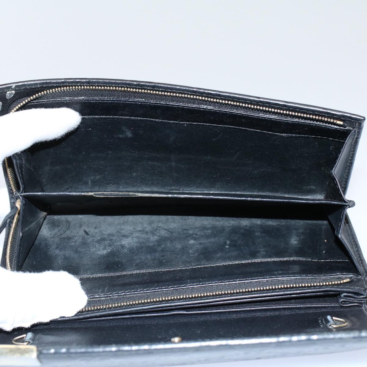 GUCCI GG Canvas Guccissima Long Wallet Black 269541 ki3763