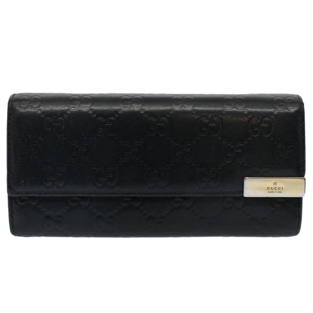 GUCCI GG Canvas Guccissima Long Wallet Black 269541 ki3763