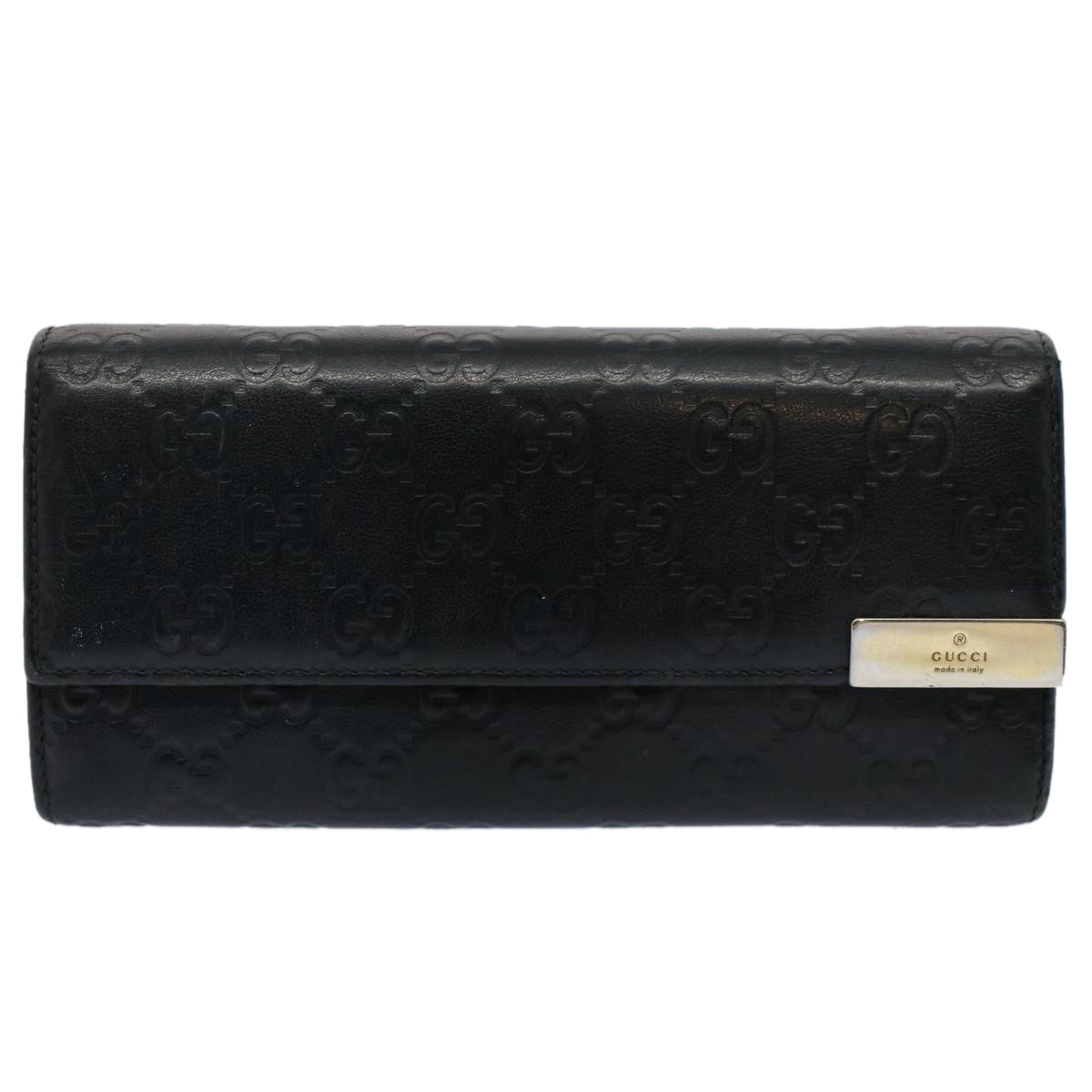 GUCCI GG Canvas Guccissima Long Wallet Black 269541 ki3763