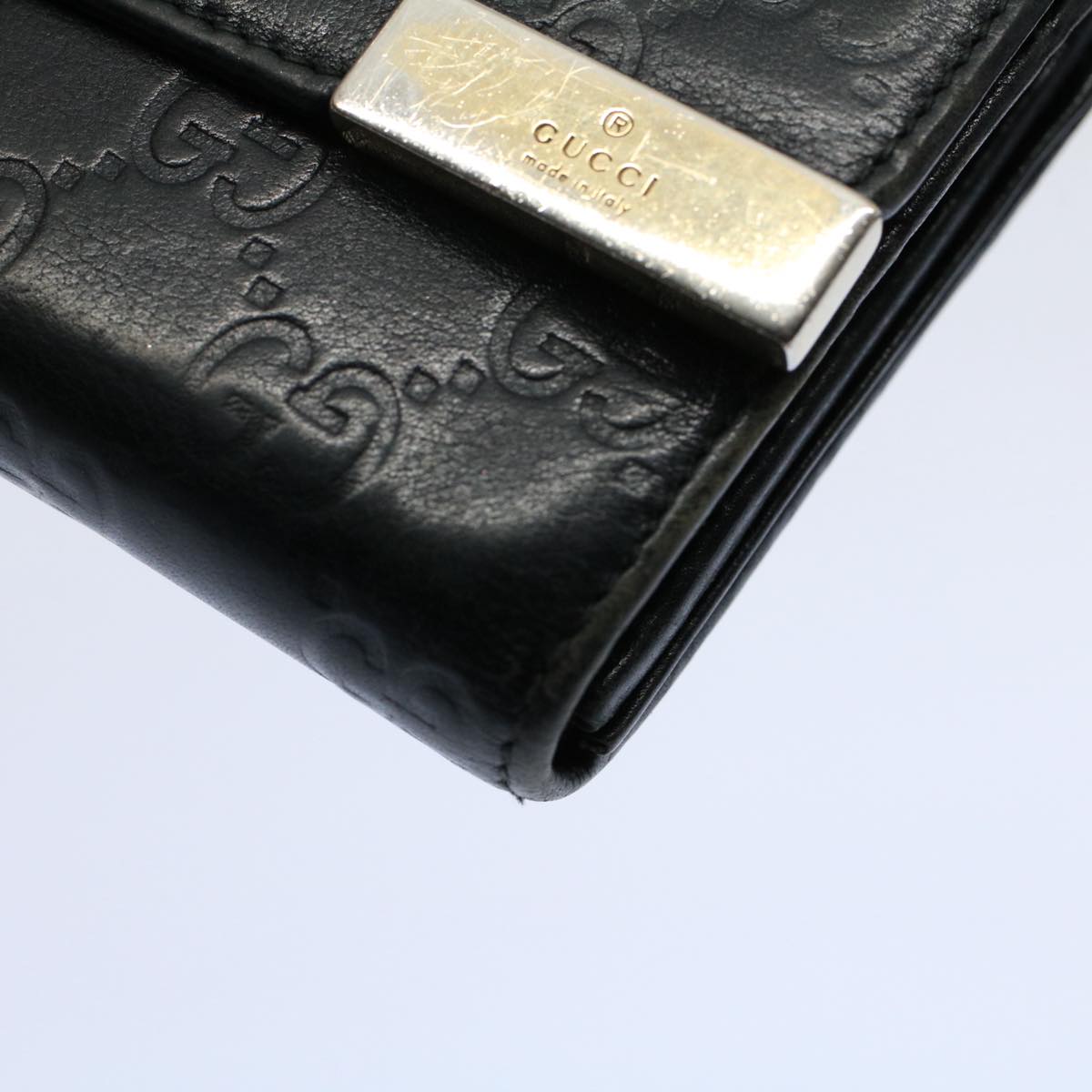 GUCCI GG Canvas Guccissima Long Wallet Black 269541 ki3763