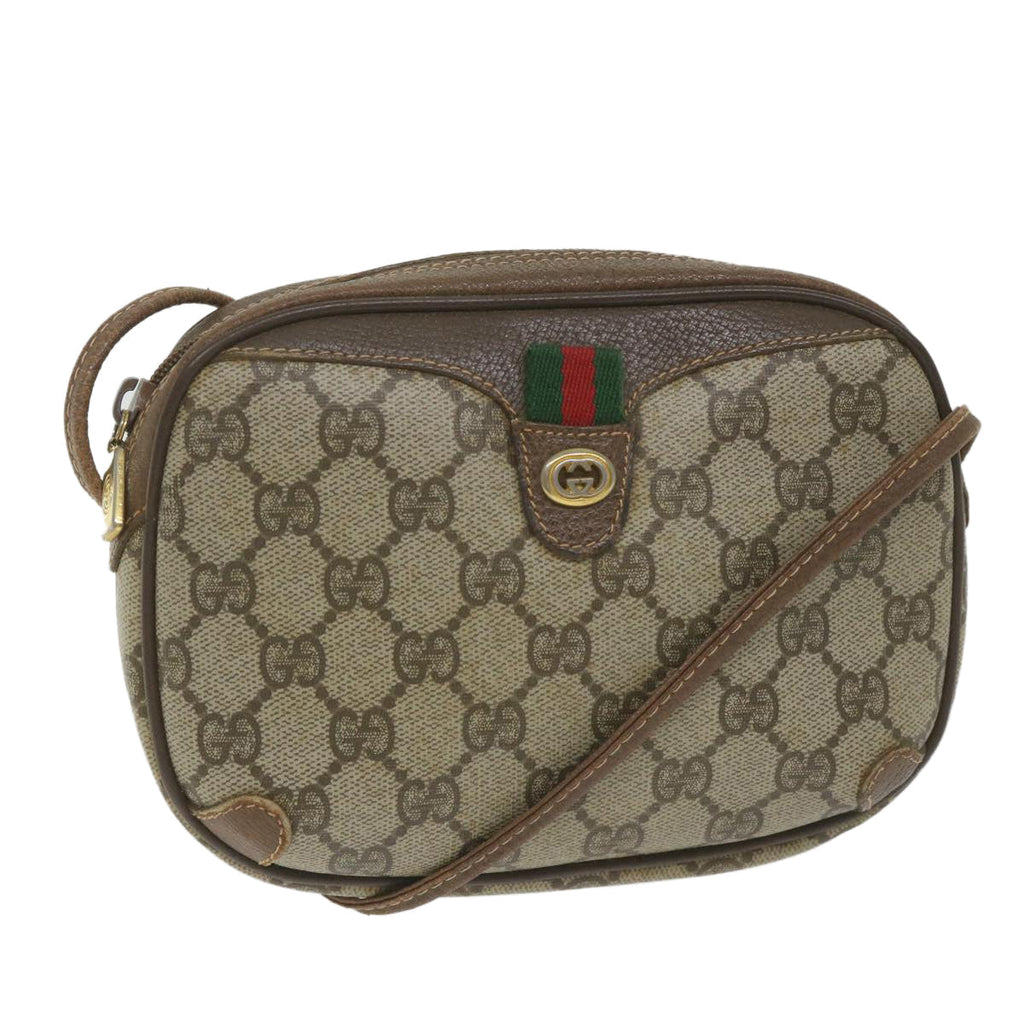 GUCCI GG Supreme Web Sherry Line Shoulder Bag Beige Red 001 904 2066 ki3787