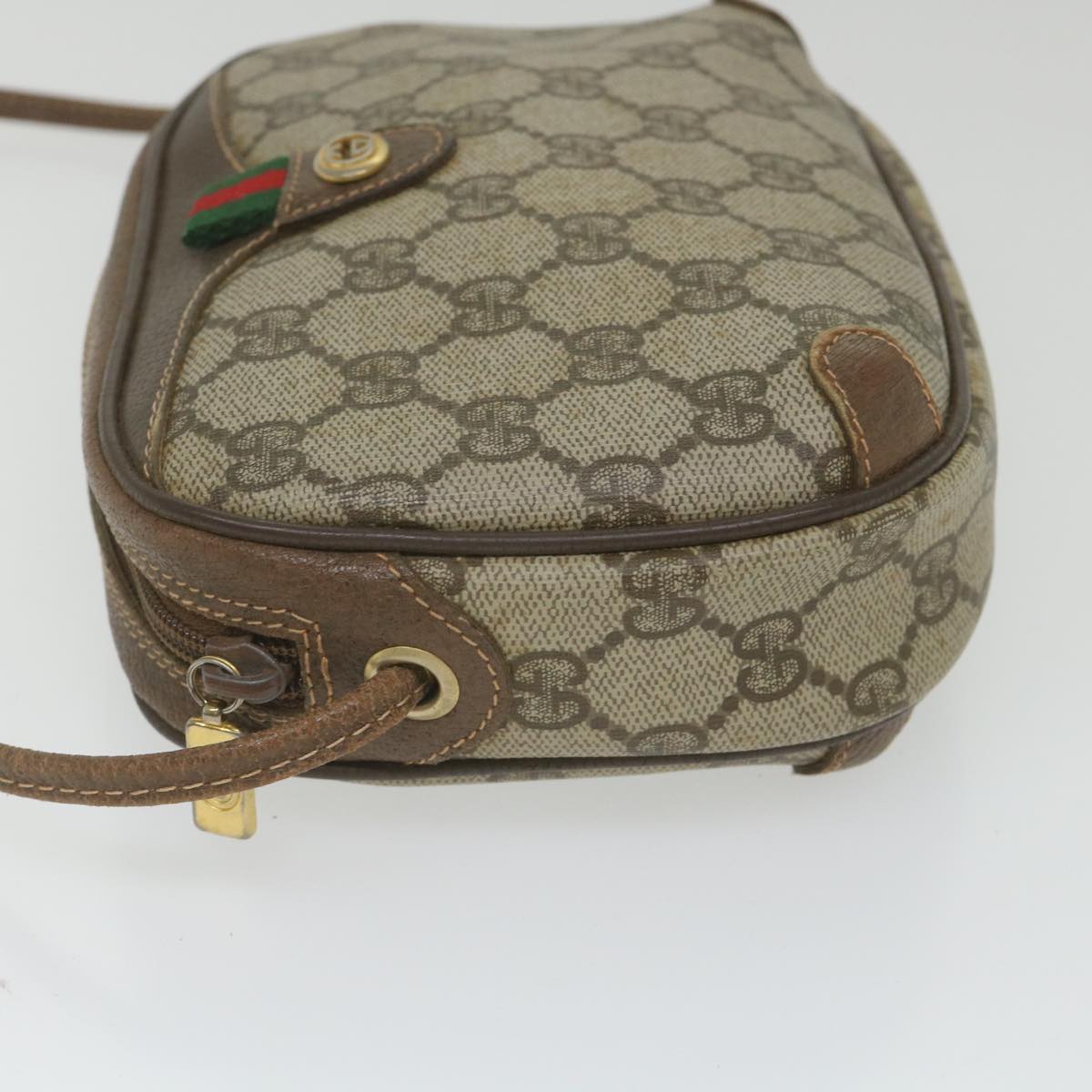 GUCCI GG Supreme Web Sherry Line Shoulder Bag Beige Red 001 904 2066 ki3787