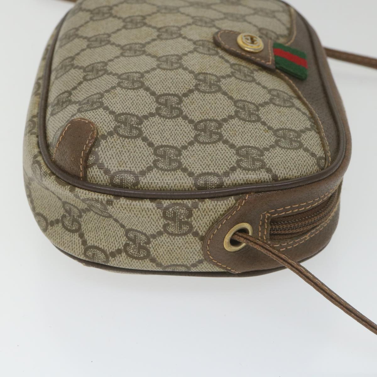 GUCCI GG Supreme Web Sherry Line Shoulder Bag Beige Red 001 904 2066 ki3787
