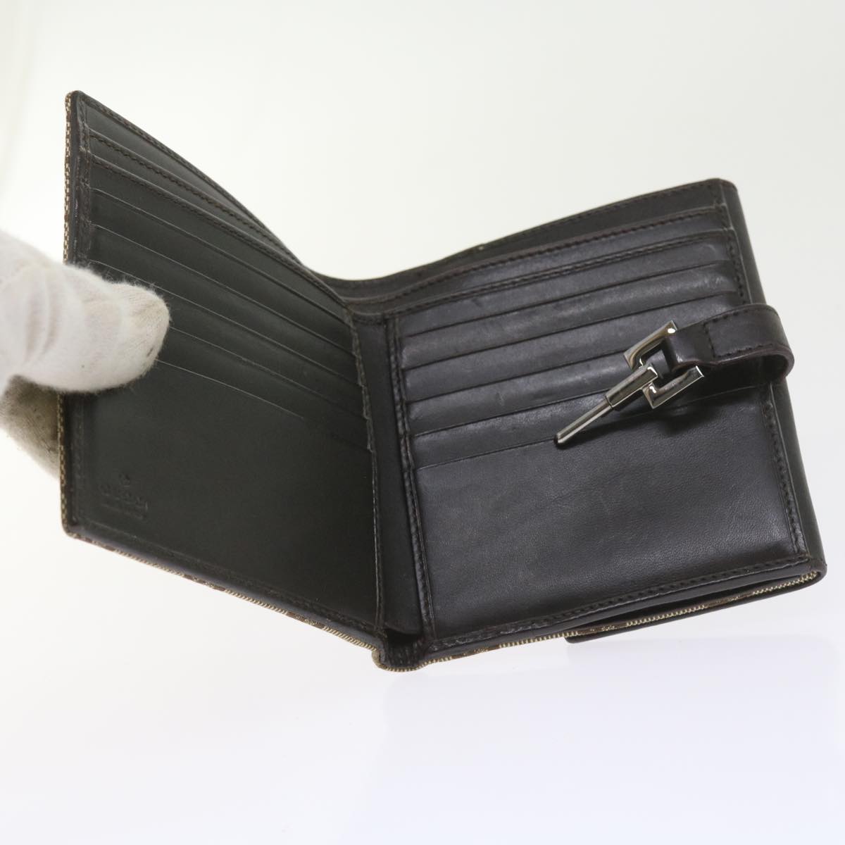 GUCCI GG Canvas Jackie Web Sherry Line Wallet Beige Red Green 05474 ki3788
