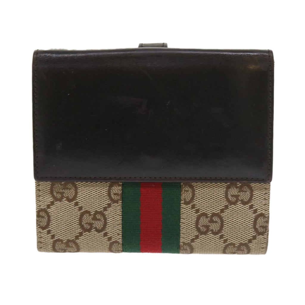 GUCCI GG Canvas Jackie Web Sherry Line Wallet Beige Red Green 05474 ki3788