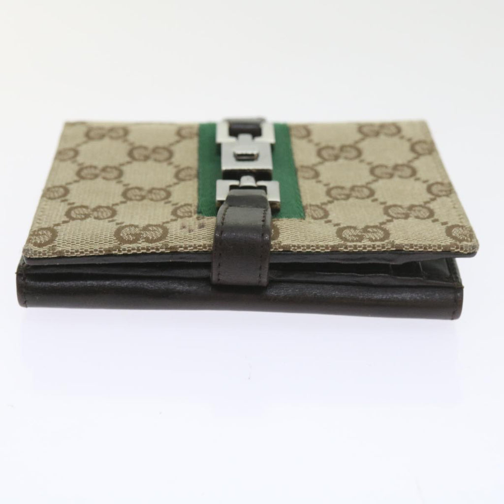GUCCI GG Canvas Jackie Web Sherry Line Wallet Beige Red Green 05474 ki3788