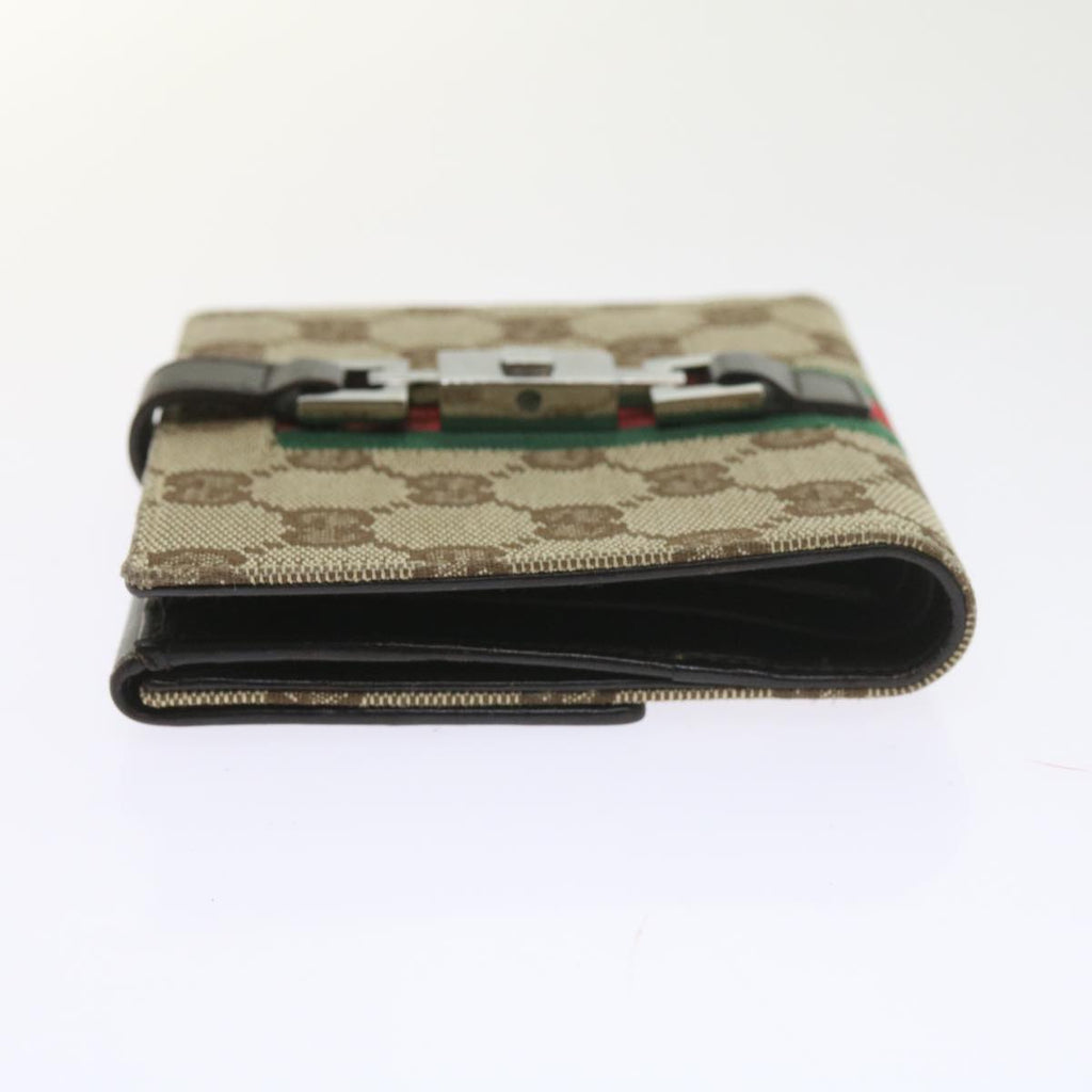 GUCCI GG Canvas Jackie Web Sherry Line Wallet Beige Red Green 05474 ki3788