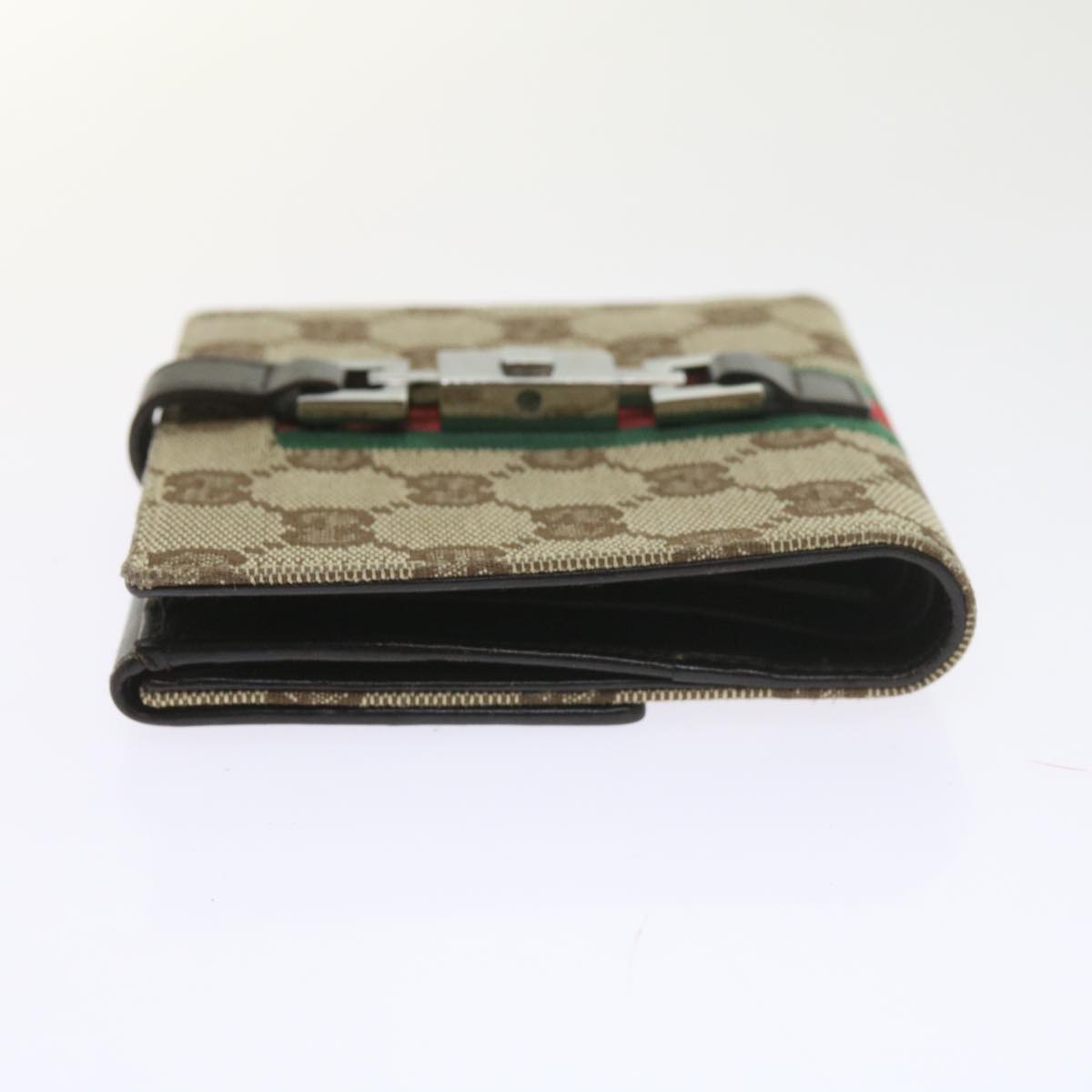 GUCCI GG Canvas Jackie Web Sherry Line Wallet Beige Red Green 05474 ki3788