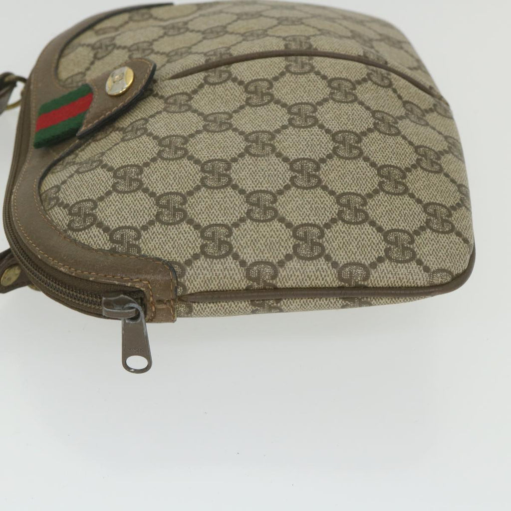 GUCCI GG Supreme Web Sherry Line Shoulder Bag Beige Red 904 02 047 ki3794