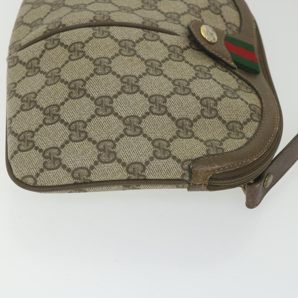 GUCCI GG Supreme Web Sherry Line Shoulder Bag Beige Red 904 02 047 ki3794