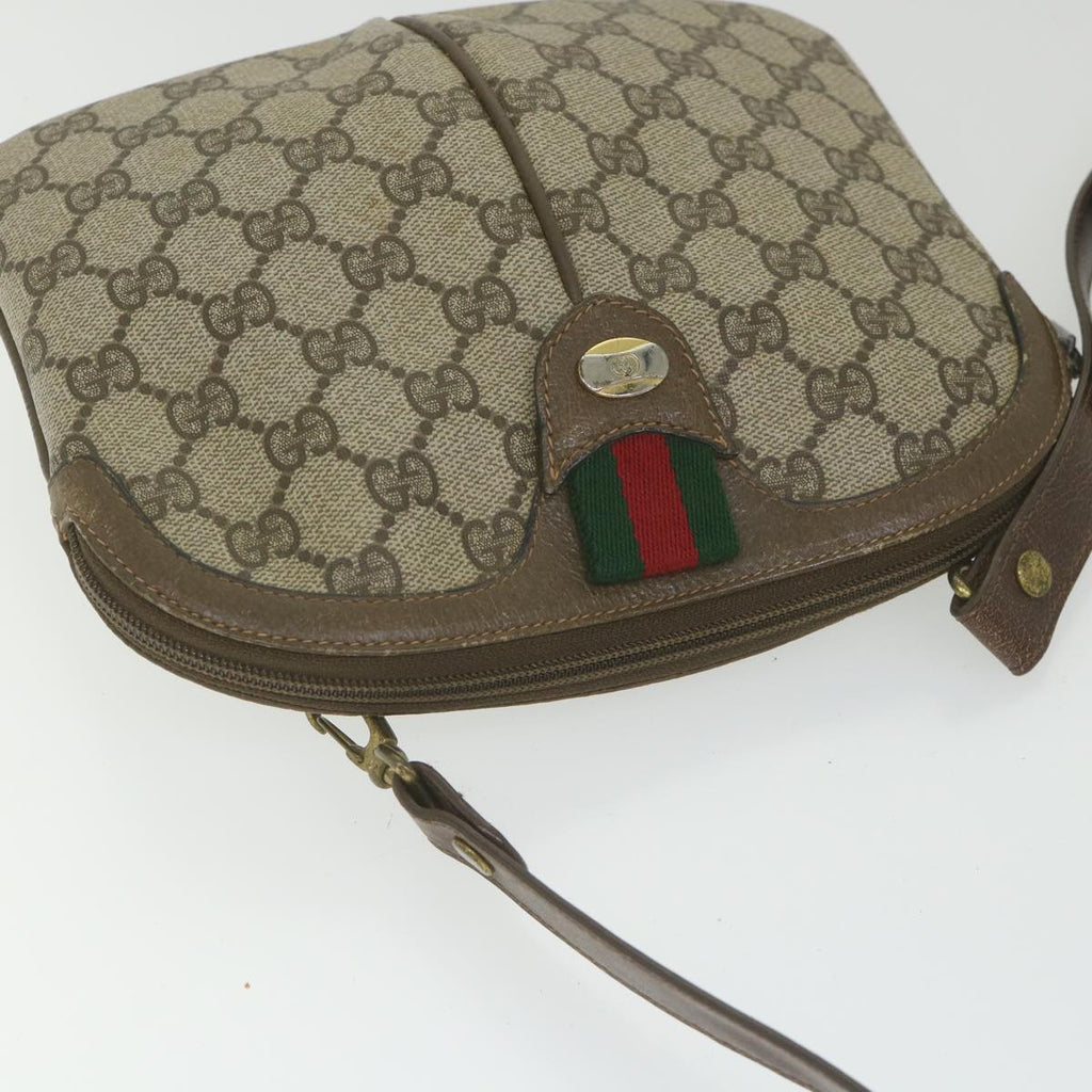 GUCCI GG Supreme Web Sherry Line Shoulder Bag Beige Red 904 02 047 ki3794