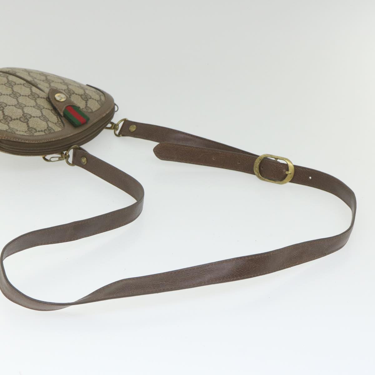 GUCCI GG Supreme Web Sherry Line Shoulder Bag Beige Red 904 02 047 ki3794