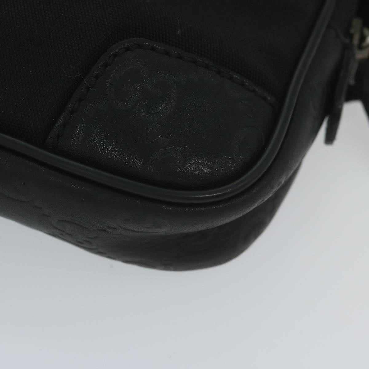 GUCCI Guccissima GG Canvas Waist bag Black 162417 ki3809
