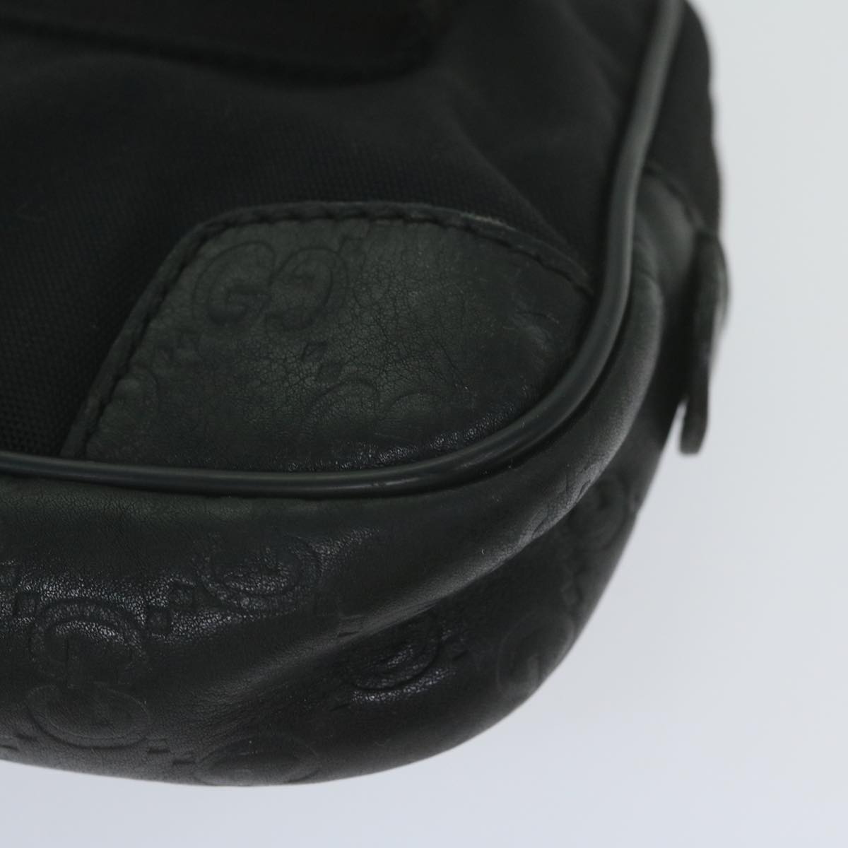 GUCCI Guccissima GG Canvas Waist bag Black 162417 ki3809