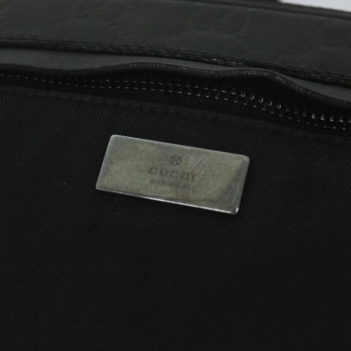 GUCCI Guccissima GG Canvas Waist bag Black 162417 ki3809