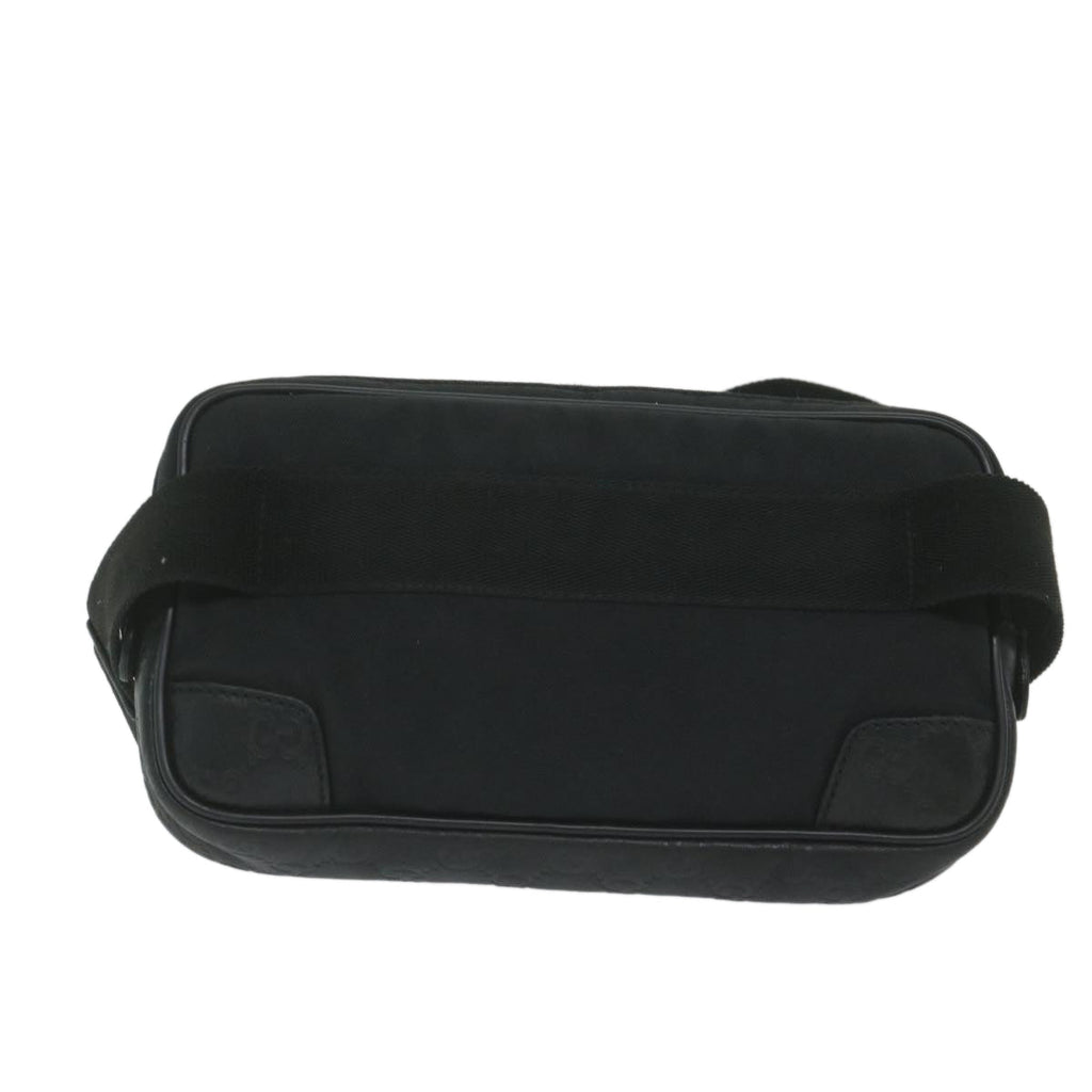 GUCCI Guccissima GG Canvas Waist bag Black 162417 ki3809