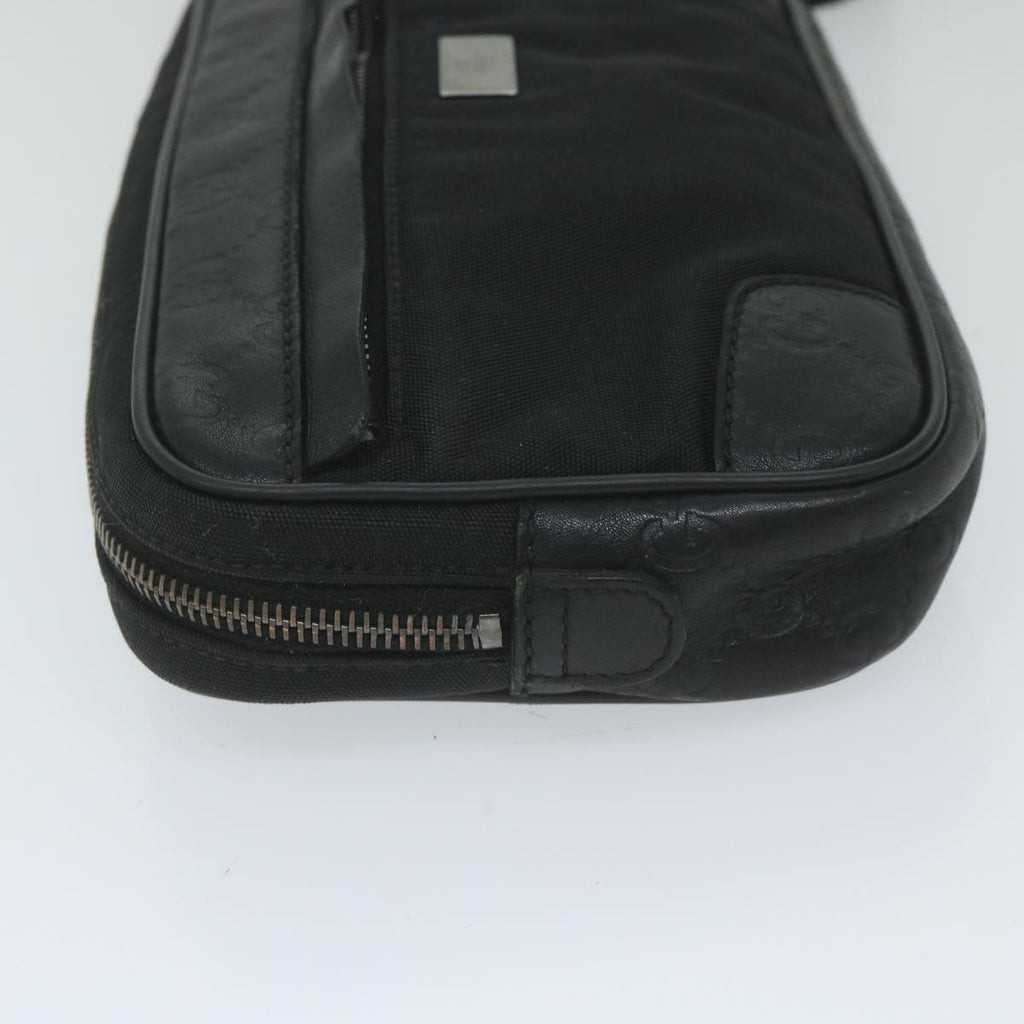 GUCCI Guccissima GG Canvas Waist bag Black 162417 ki3809