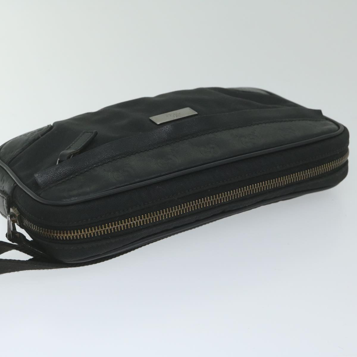GUCCI Guccissima GG Canvas Waist bag Black 162417 ki3809