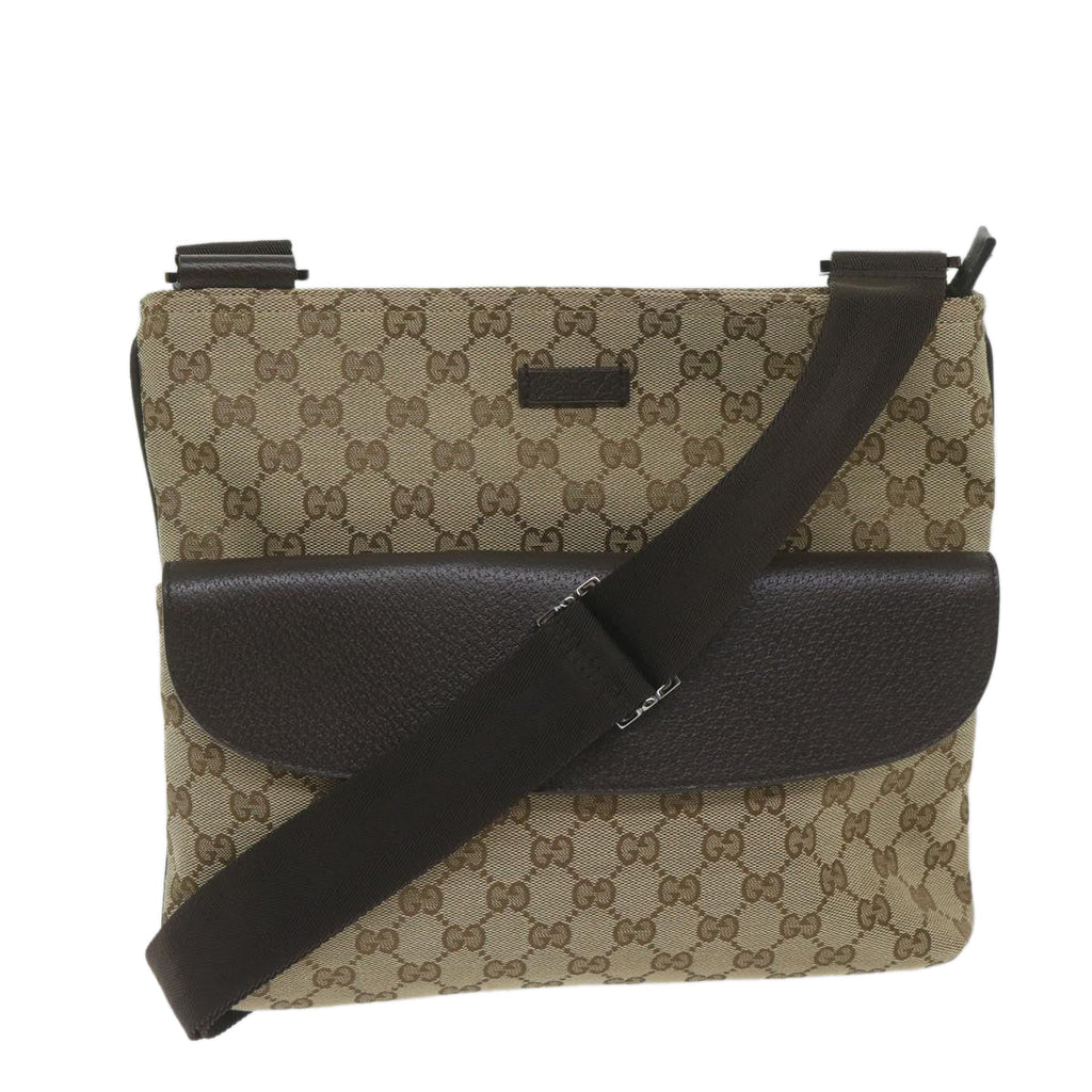 GUCCI GG Canvas Shoulder Bag Beige 256100 ki3818