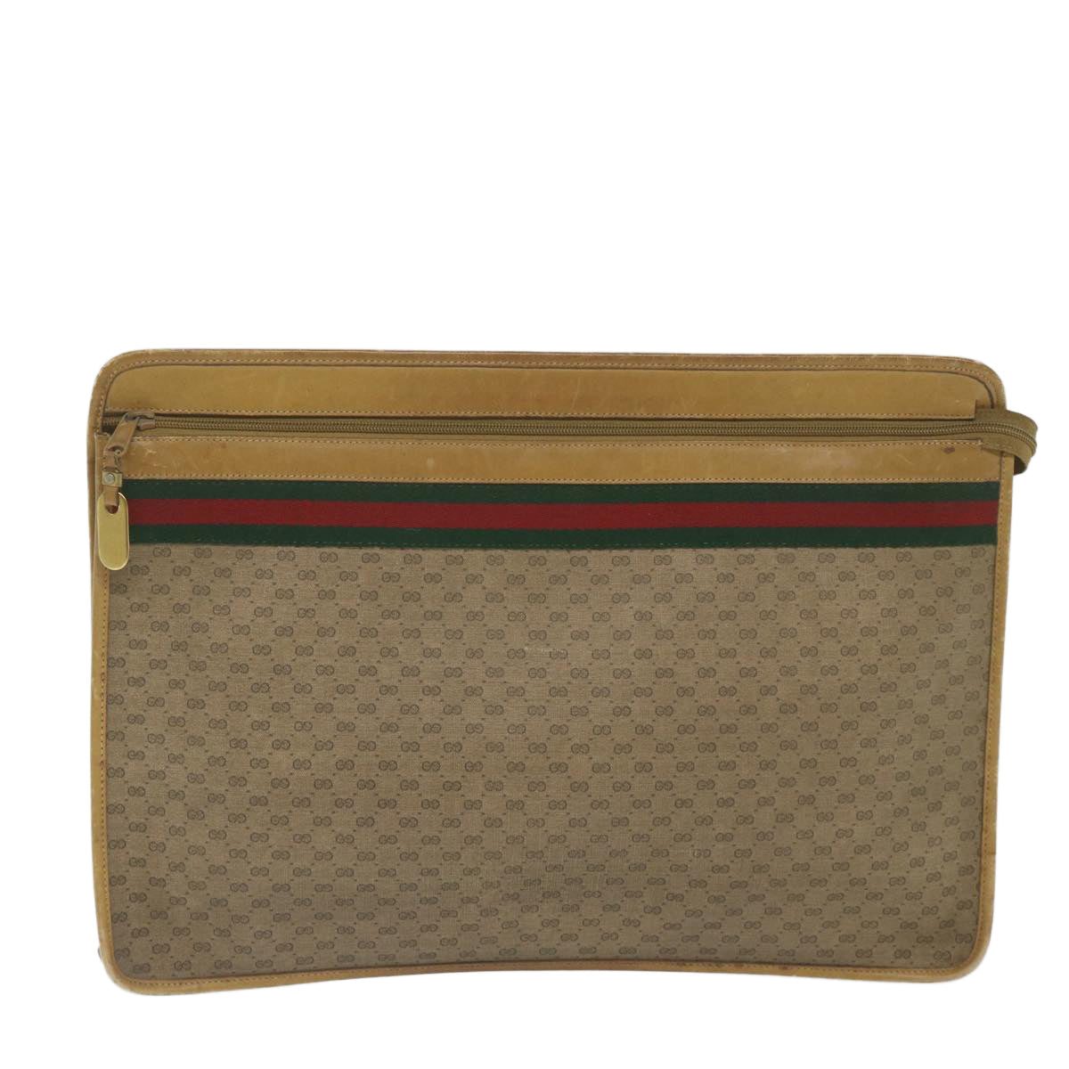 GUCCI Micro GG Supreme Web Sherry Line Briefcase Beige 017 115 4126 ki3823